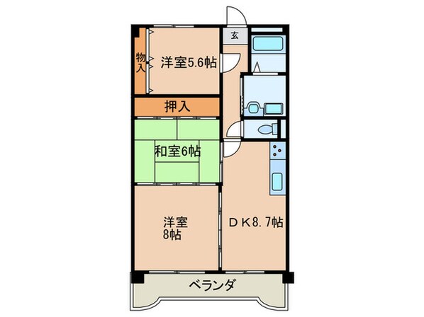 サンシャイン白山の物件間取画像